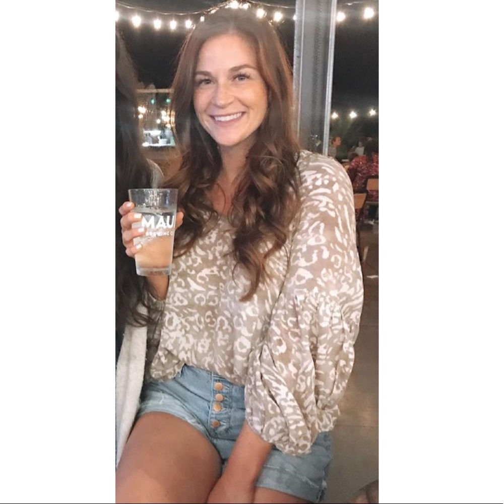 Cheetah print flowy shirt